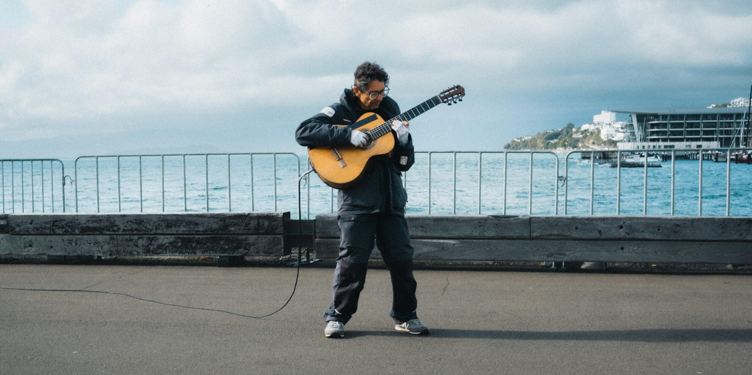 Busking on waterfront